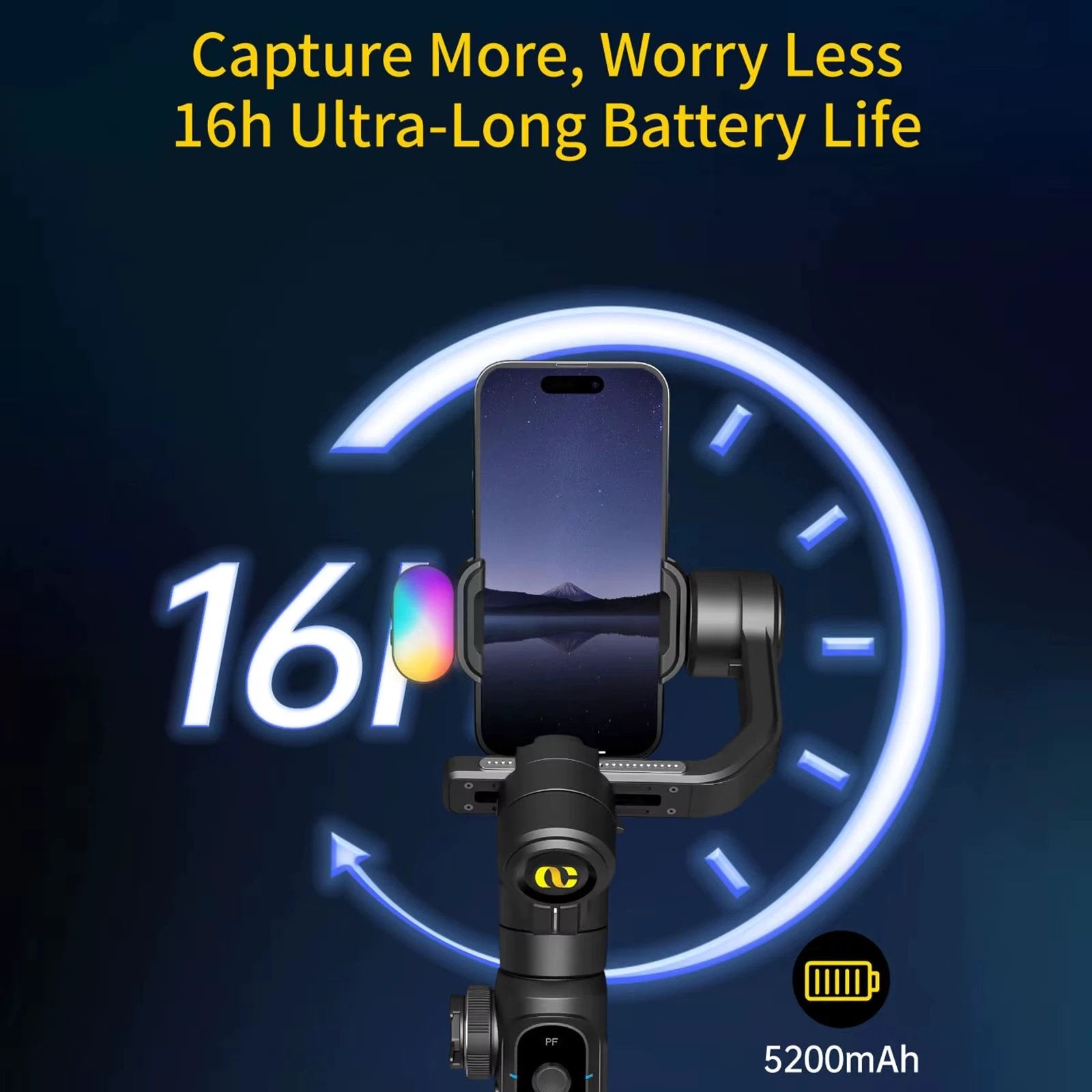 Smart S2 Smart Gimbal Stabiliser for Smartphone Professional Industry-Standard 3-Axis Phone Gimbal with Extendable Rod