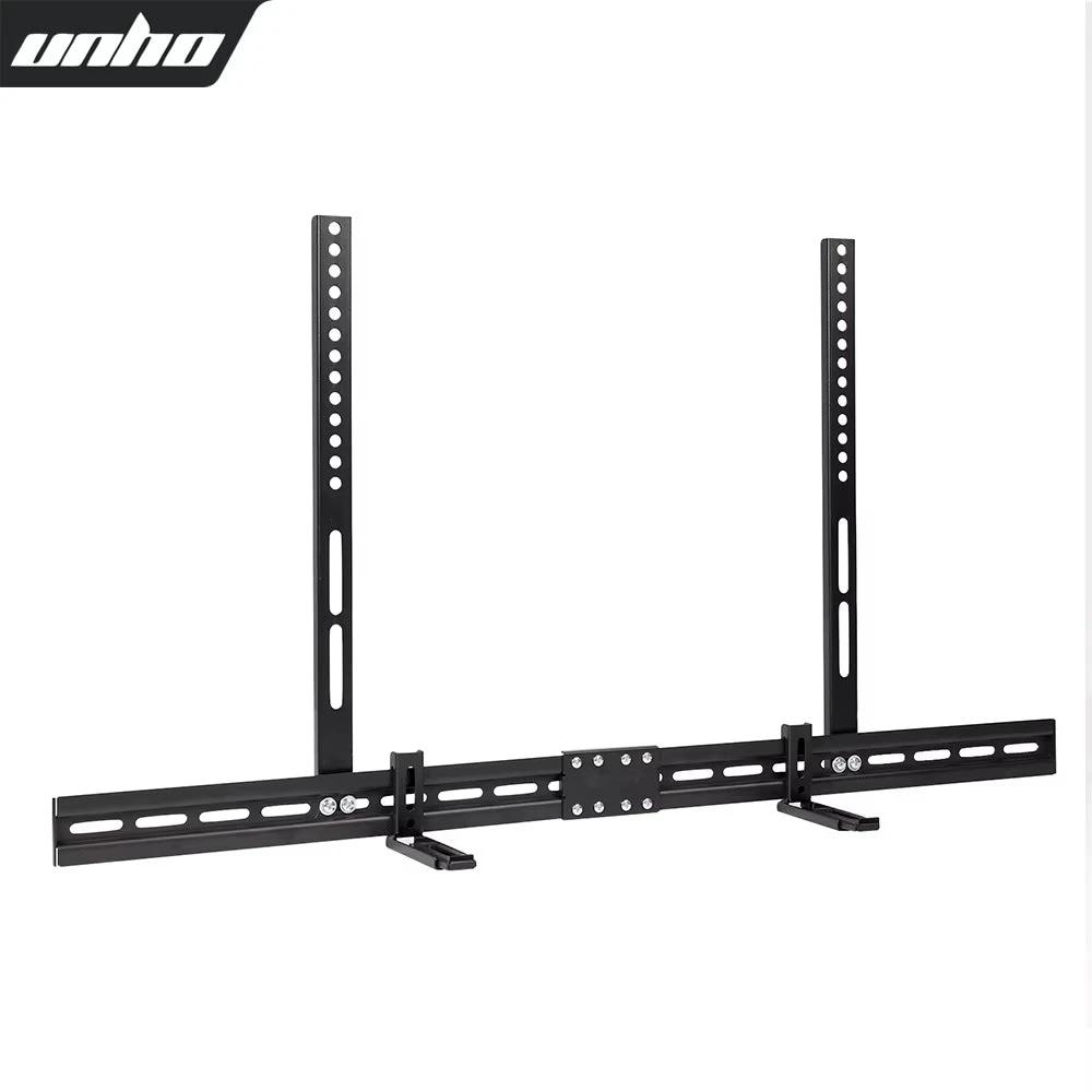 Universal Soundbar Brackets under TV, Soundbar TV Mount Fits Soundbars with or without Holes Soundbar Mount for Sonos, Samsung,
