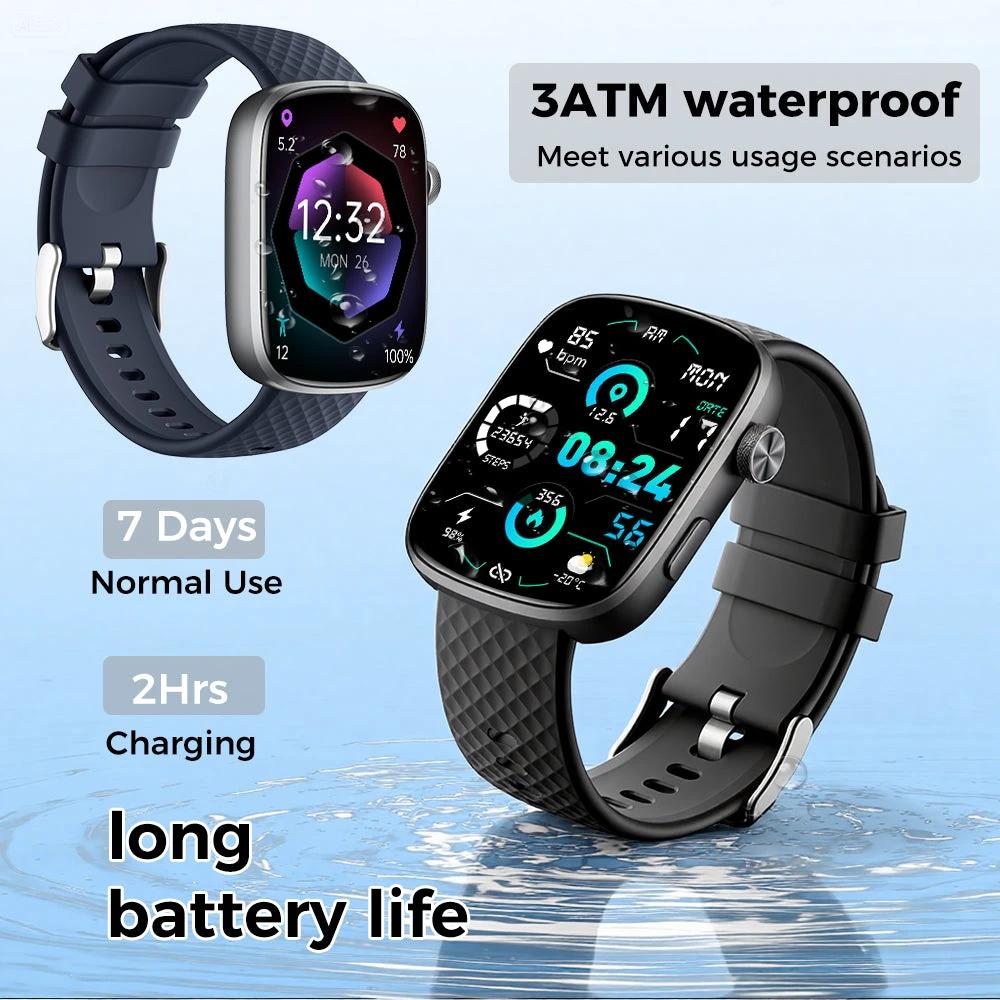 1.95-Inch Smartwatch Fitness Tracker with Multiple Exercise Modes