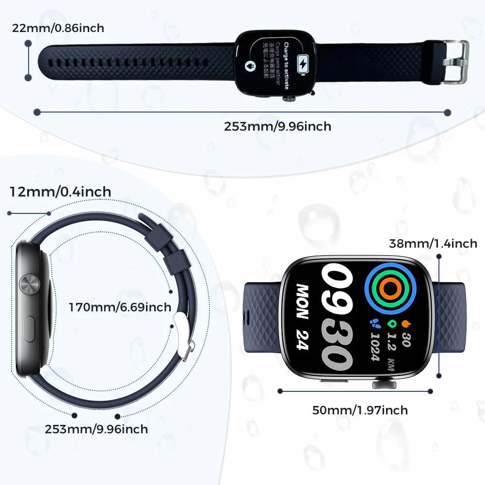 1.95-Inch Smartwatch Fitness Tracker with Multiple Exercise Modes