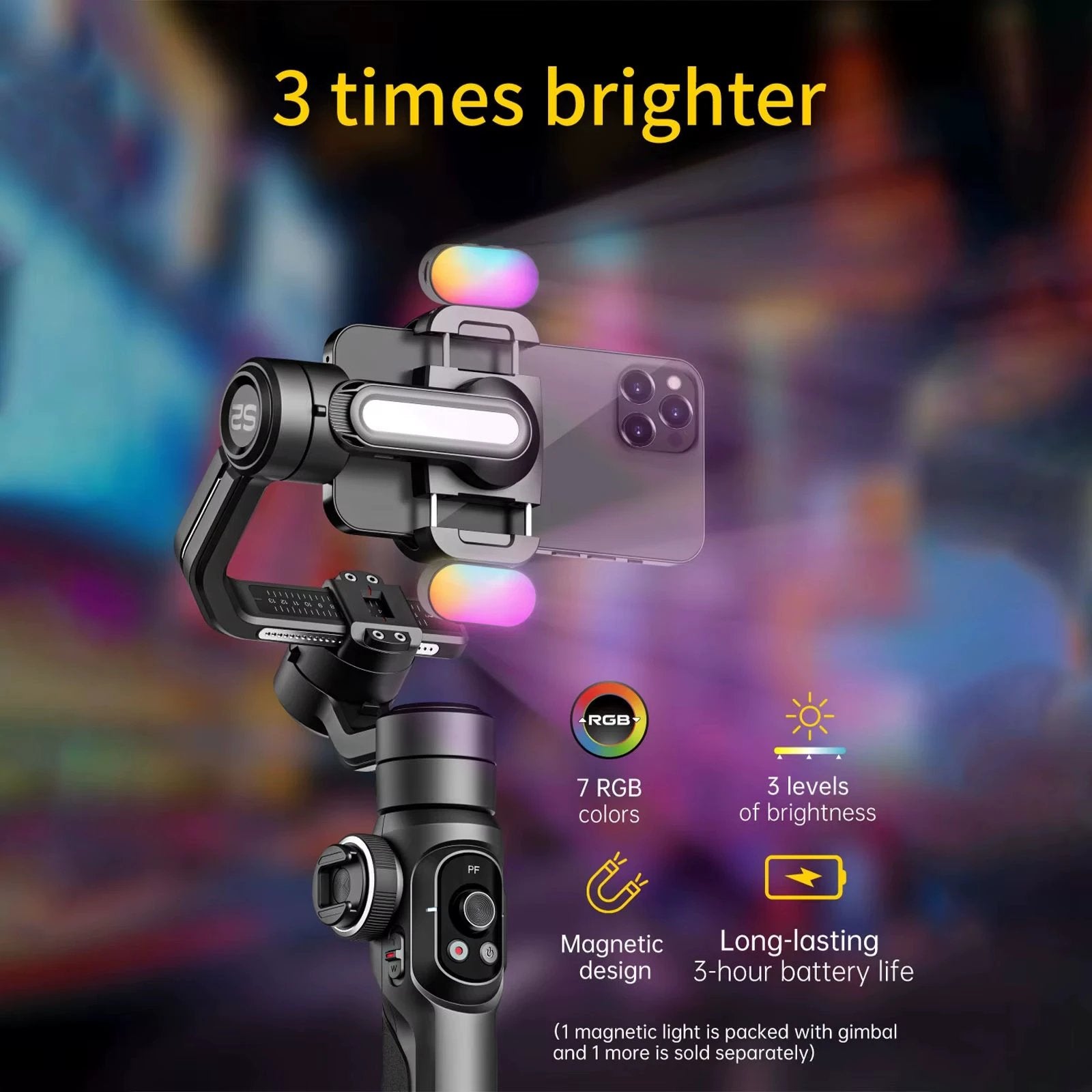 Smart S2 Smart Gimbal Stabiliser for Smartphone Professional Industry-Standard 3-Axis Phone Gimbal with Extendable Rod