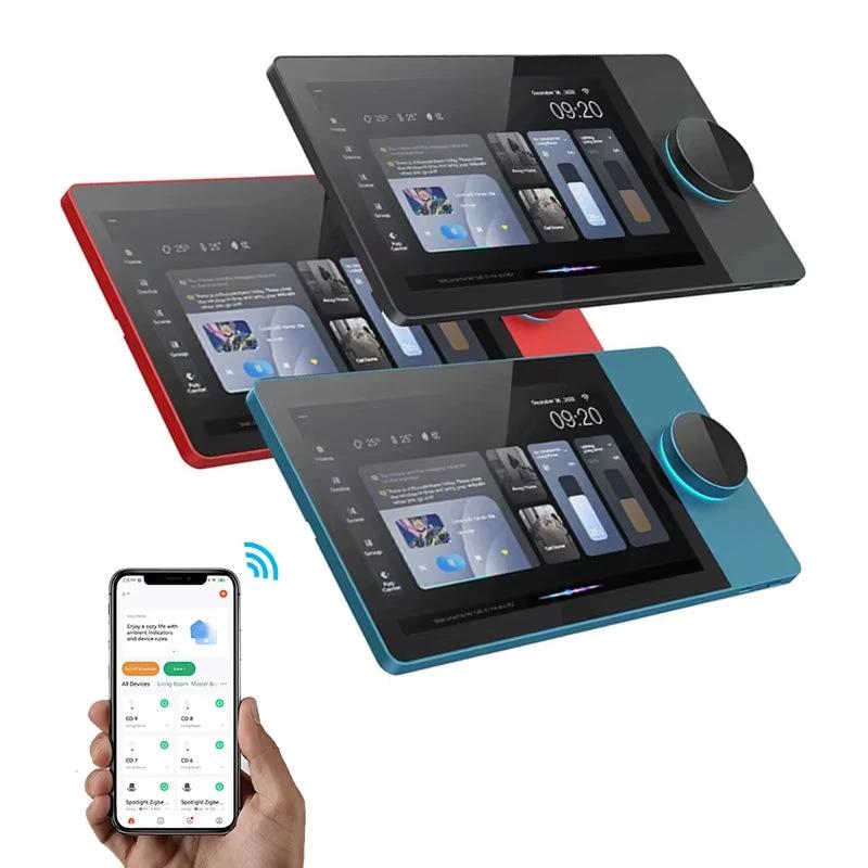 Factory OEM Zigbee Wifi 8 Inch Control Panel Touch Screen Wall Switch Smart Home Zigbee Gateway Not Including Wired Speakers