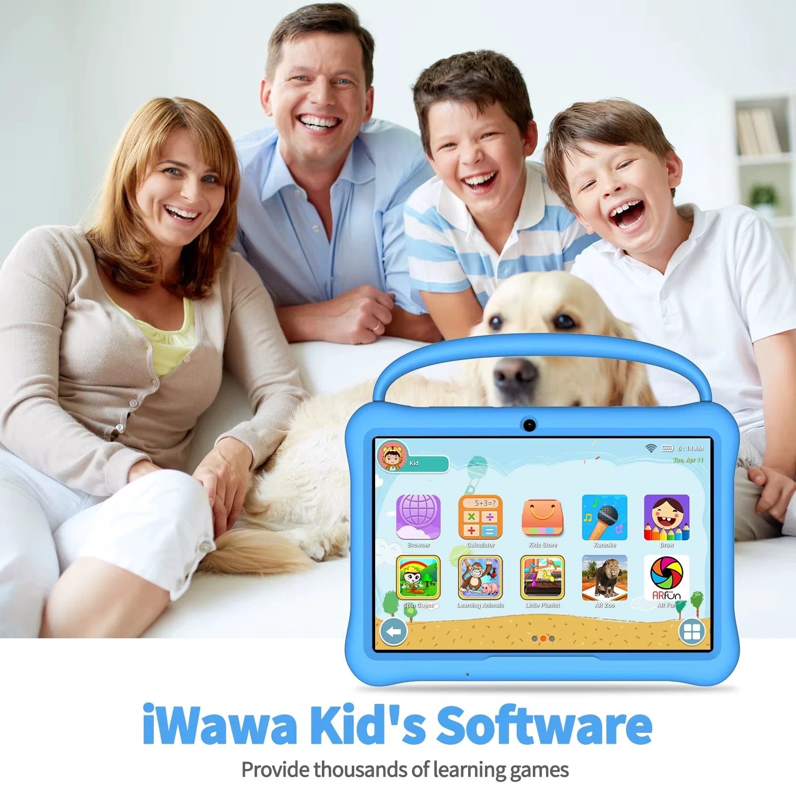 Android 13 Tablet for Kids 10 Inch Octa-Core, 64GB RAM 1TB TF Card Expandable, Parental Control, Dual Camera, Wifi