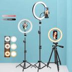 26CM Photography Lighting Vlog Youtube Fill Ring Light Lamp Live Phone Ringlight Tripod Stand Photo Led Selfie