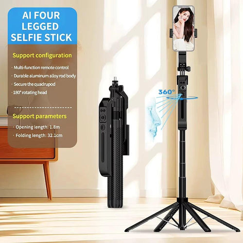 1.8M 360 Rotation following Shooting Mode Gimbal Stabilizer Selfie Stick Tripod Gimbal for Smartphone Live Photography