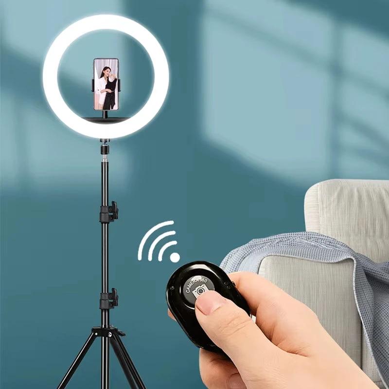 26CM Photography Lighting Vlog Youtube Fill Ring Light Lamp Live Phone Ringlight Tripod Stand Photo Led Selfie